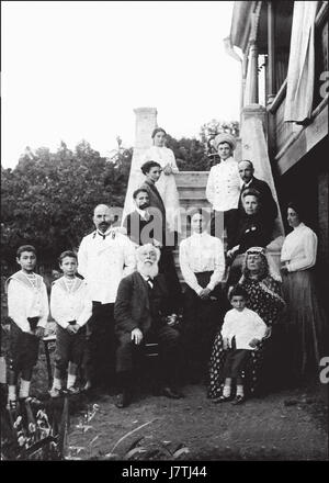 Akaki Tsereteli Jandieri Familie in Vachnadziani, Kachetien besuchen. 1911 Stockfoto