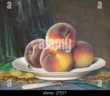 William Mason Brown "Peaches auf einem weißen Teller", ca. 1880, High Museum Stockfoto