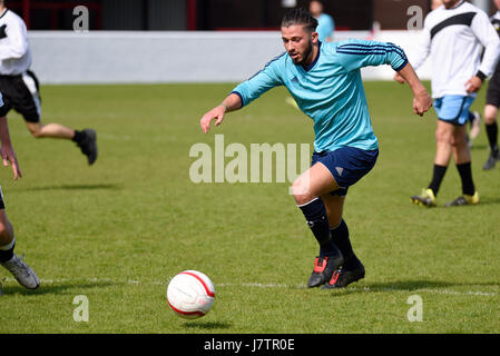 Kieran Lee spielte in einem Benefizfußballspiel für Jayla Agbonlahor in Dagenham Stockfoto