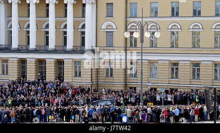 Beerdigung des finnischen Präsidenten Mauno Koivisto Mai 25., 2017 in Helsinki, Finnland Stockfoto