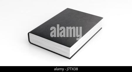 Leere Leder Buch Vorlage isoliert auf weißem Hintergrund. 3D illustration Stockfoto