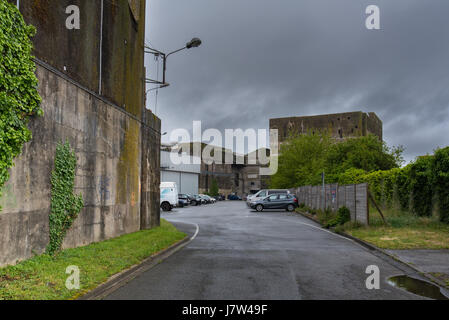 Nazi-Weltkrieg zwei u-Boot-Basis in Lorient, Frankreich Stockfoto