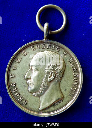 Schlacht von Langensalza (1866) Hannoveraner Medaille, Vorderseite Stockfoto