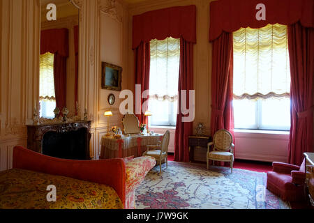 Schlafzimmer Waddesdon Manor Buckinghamshire, England DSC07769 Stockfoto