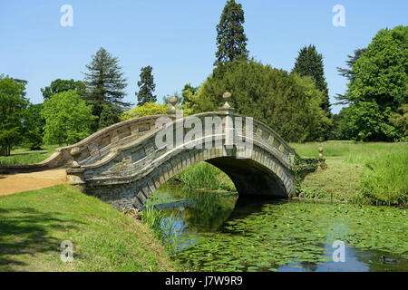 Chinesische Brücke Wrest Park Bedfordshire, England DSC08228 Stockfoto