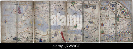 1375 Atlas katalanischen Abraham Cresques Stockfoto