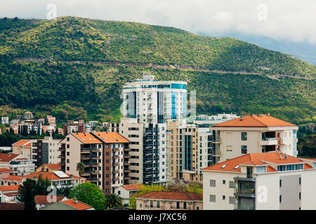 Hotel Tre Canne auf der Küste von Budva Stockfoto