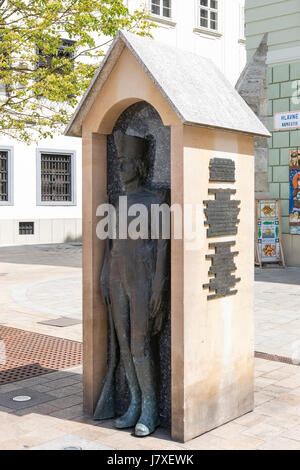 Wächter Stand Statue in Bratislava Stockfoto