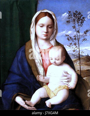 Giovanni Bellini Madonna Col Bambino Stockfoto