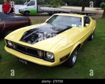 1973 Ford Mustang Mach 1, niederländischer Lizenz Registrierung JL FG 32 p3 Stockfoto