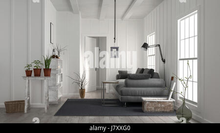 Moderne gemütliche rustikale Wohnzimmer mit Holzverkleidungen an der ... Moderne gemütliche rustikale Wohnzimmer mit Holzverkleidungen an der ...