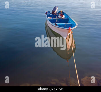 Fisch-Boot im Morgengrauen in der Marina von Cabo San Lucas Stockfoto