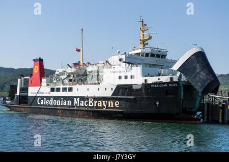 MV Hebriden Inseln ist ein Roll-on / Roll-off-Fähre von Calmac zwischen Kennacraig auf der Westküste von Schottland und Islay betrieben. Auf Islay dockt es an ETI Stockfoto