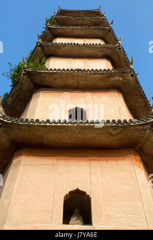 Wenzhou, Zhejiang, China.  Jiangxin Insel, West-Pagode. Stockfoto