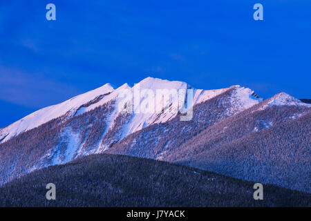 Morgenlicht auf Shell-Berg in der Absaroka Range in der Nähe von Livingston, montana Stockfoto