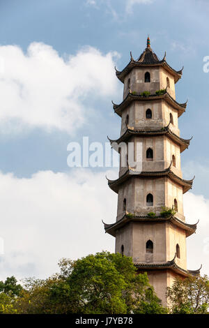 Wenzhou, Zhejiang, China.  Jiangxin Insel, West-Pagode. Stockfoto