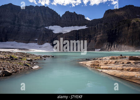 Die Gartenmauer vor der Upper Grinnell Lake und Grinnell Gletscher, Many Glacier Bereich, Glacier Nationalpark, Rocky Mountains Stockfoto