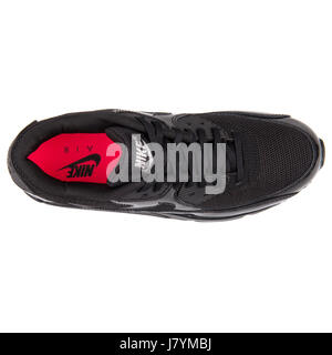 Nike WMNS Air Max 90 Premium Damen Schwarz glänzend Sneakers - 443817-002 Stockfoto