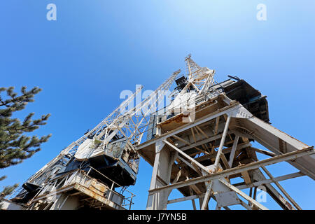 Waterfront Krane auf die Docks am Leith.Edinburgh Schottland. Stockfoto