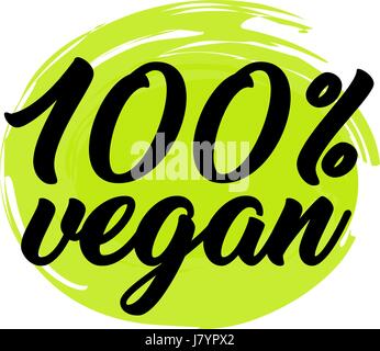 Bio und Vegan-Logo-Aufkleber Stock Vektor