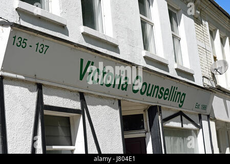 Victoria-Counselling in Victoria Avenue, Southend on Sea, Essex bietet Beratung und Psychotherapie für Einzelpersonen und Paare und Schulungen Stockfoto