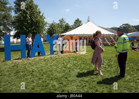 Das Hay-Festival, 30 Jahre jetzt im Jahr 2017 Stockfoto