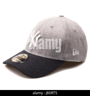 Neue Ära grau und schwarz New York Yankees Cap Stockfoto