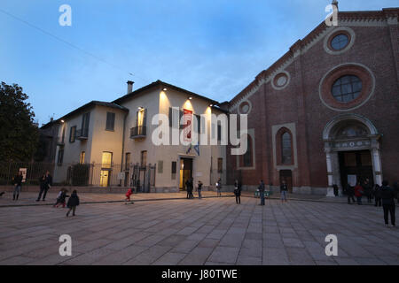 Das letzte Abendmahl ist ein späten 15. Jahrhundert Wandgemälde von Leonardo da Vinci in der Santa Maria Dell Grazie, Mailand, Italien. Stockfoto