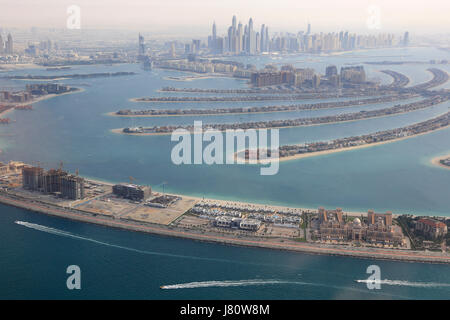Dubai The Palm Jumeirah Island Marina Luftbild Fotografie Vereinigte Arabische Emirate Stockfoto