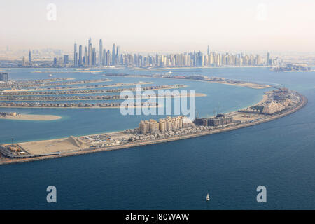 Dubai The Palm Jumeirah Island Marina Luftbild Fotografie Vereinigte Arabische Emirate Stockfoto