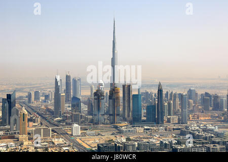 Dubai Burj Khalifa Innenstadt Luftaufnahme Fotografie Vereinigte Arabische Emirate Stockfoto