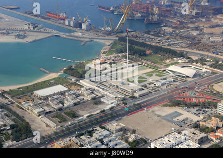 Dubai Union Haus Etihad Museum Jumeirah Luftbild Fotografie Vereinigte Arabische Emirate Stockfoto