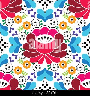 Russischen folk Musterdesign, traditionellen bunten Design mit Blumen Stock Vektor