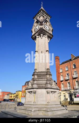 Irland, County Limerick, Limerick City, Tait Memorial Clock. Stockfoto