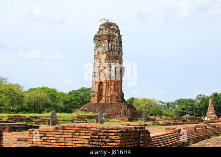 Wat Lokayasutharam Tempel in Ayutthaya Historical Park, ein UNESCO-Weltkulturerbe, Thailand Stockfoto