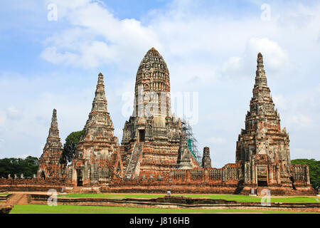 Wat Chaiwatthanaram ist alte buddhistische Tempel, berühmten und wichtigen touristischen Attraktion religiöse von Ayutthaya Historical Park in Phra Nakhon Si Ayutthaya Stockfoto