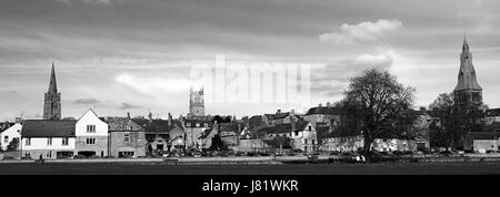 Sommer, Stamford Wiesen und Stamford Kirchen, georgische Marktstadt von Stamford, Grafschaft Lincolnshire, England, UK Stockfoto