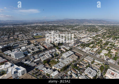 Luftaufnahme des North Hollywood in der Stadt von Los Angeles, Kalifornien. Stockfoto