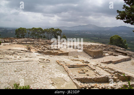 Bronzezeit-Ausgrabungsstätte in Phaistos, Kreta, Griechenland Stockfoto