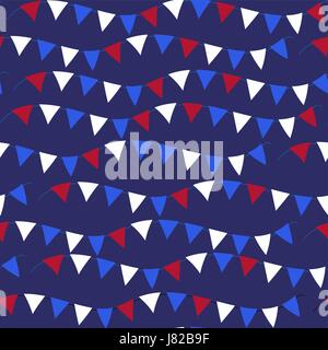 Amerikanische USA Flagge seamless pattern. Unabhängigkeitstag, Juli 4 Konzept, wiederholende Textur, endlosen Hintergrund. Vektor-Illustration. Stock Vektor