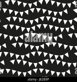 Schwarz monochrome seamless pattern. Geometrische Textur, endlosen Hintergrund wiederholen. Vektor-Illustration. Stock Vektor