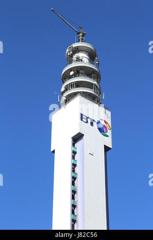 Der BT Tower communications Tower in Lionel Street, Birmingham, England, Vereinigtes Königreich. Stockfoto
