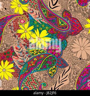 abstrakte Paisleymuster Stock Vektor