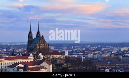 Petrov - St. Peter und Paul Kirche in der Stadt Brno. Central-Europa-Tschechische Republik. Stockfoto