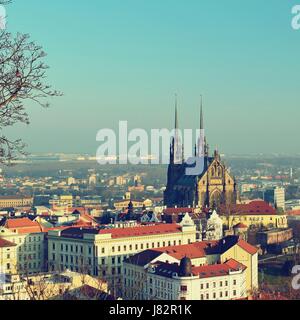 Petrov - St. Peter und Paul Kirche in der Stadt Brno. Central-Europa-Tschechische Republik. Stockfoto