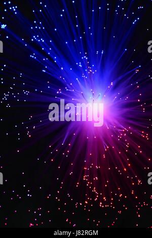 Bunte abstrakte Hintergrund. Lampe mit Glasfasern. Stockfoto