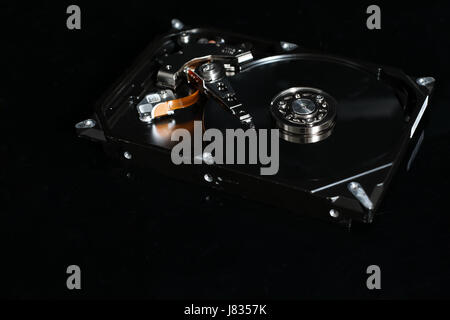 Nahaufnahme eines modernen geöffneten Festplatte Stockfoto