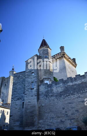 Die Duke's Castle oder Le Duché d'Uzès in Uzes, Languedoc, Frankreich Stockfoto