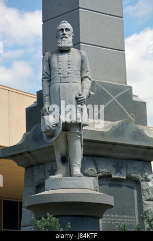 Die 'Stonewall' Jackson Statue, Teil der Konföderierten War Memorial in Dallas im Pioneer Park Friedhof, wo es im Jahre 1961 verlegt wurde Stockfoto