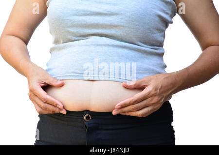 Bauch der Frau, in einem schlechten Gesundheitszustand, sollten Stockfoto